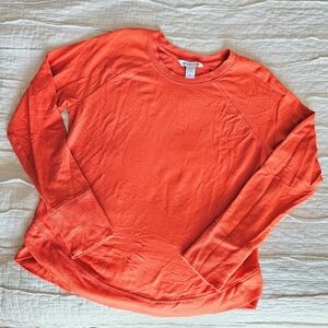 Athleta Mindset Sweatshirt Flame Orange Red | Size Petite S
